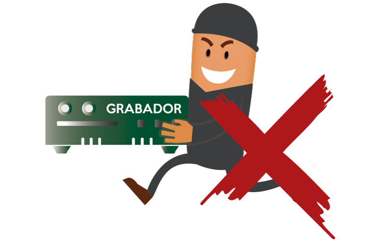 grabador de videovigilancia protegido
