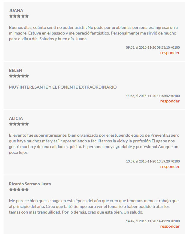 Feedback Desayuno AdminTime