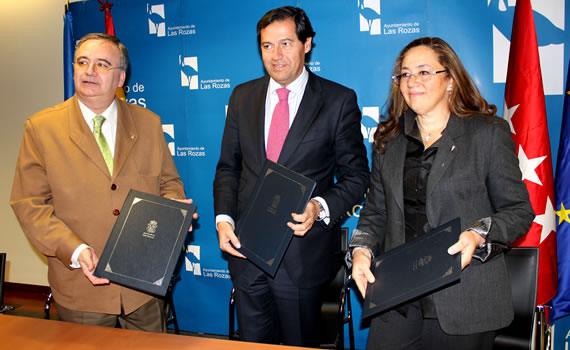 Firma de acuerdo de colaboración entre el CAFMadrid, el Ayto. de Las Rozas y Prevent