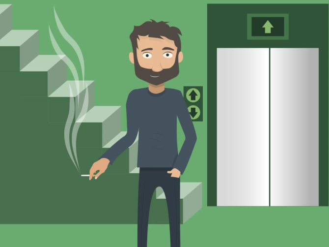 Está prohibido fumar en el ascensor y en las zonas comunes… pero mi vecino no cumple. ¿Qué puedo hacer?