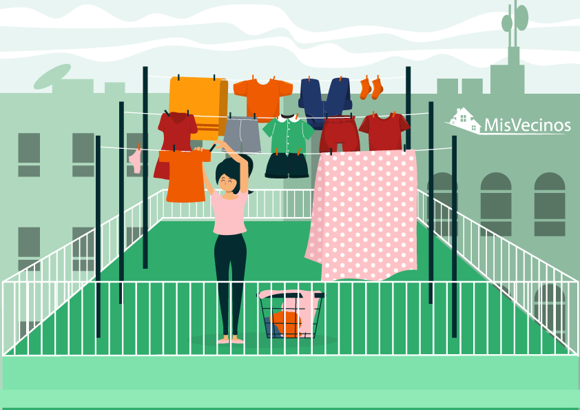 ¿Se puede tender la ropa en la azotea de tu comunidad de vecinos?